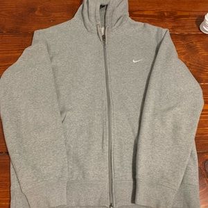 Nike Cotton All Grey Zip Up Hoodie